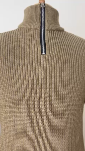 Áo Len Nam Nữ Cổ Trụ Kéo Khóa Form Rộng Phong Cách Hàn QuốcChất Len Mềm MịnKhông Xù Lông