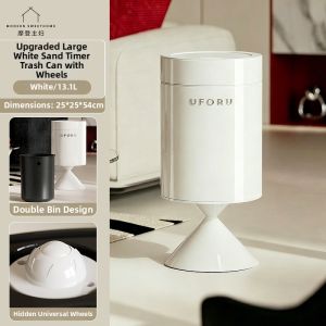 MODERN SWEETHOME | Tall Movable Large No-bend New 2026 Trash Can