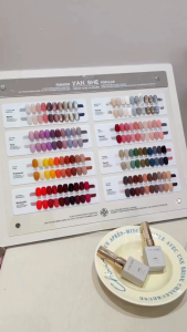 YANSHE 80 สี ชุดยาทาเล็บเจล เจลตาแมว+สีเจลไซรัป+เจลกลิตเตอร์+เจลสีทึบ ด้วยแผนภูมิสี+BASE+TOP