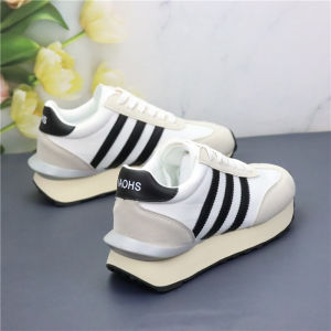 Trendy Low-Top Breathable Anti-Odor Canvas Shoes for Men Couple Style Leather Patchwork Dequan Shoes Fashionable Korean Version