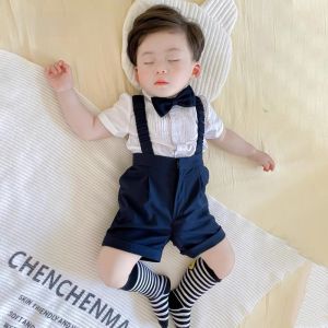 British Style Baby Boy Birthday Suit Cute One Year Old Baby Clothes Cotton Blend Fabric Childrens Formal Wear Baby Shower Gift
