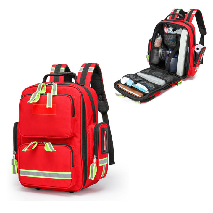 First Aid Kits Emergency Rescue Backpacks Large Capacity Sorted Storage ...