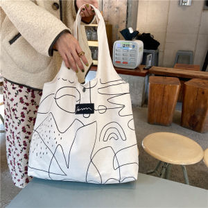 JENL Simple Style Line Illustration Graffiti Design Lazy Style Canvas Bag sling bag for women