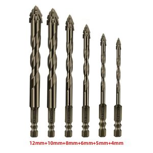 Mũi Khoan Lệch Tâm Để Khoan Khô - Mũi Khoan Bốn Cạnh Răng Cưa Dùng Cho Gạch Men Kính Gốm Đá Cẩm Thạch Bê Tông Thép Không Gỉ Đá