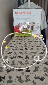 Gadgetbin 28cm 2 Layers Hot Pot Steamed Soup Stainless Steel Cookware Steam Pot 2 Layer Kukus Pengukus Steamer