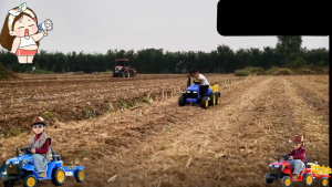 พร้อมส่ง รถแบต รถเด็กนั่งได้ รถแทรกเตอร์เด็กแบบไฟฟ้าหกล้อ ซึ่งสามารถให้เด็กนั่งเล่นได้