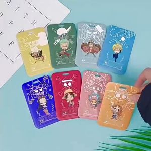 One Piece Luffy Zoro Touch n Go Card Holder Lanyard Student Bus Card Case Anime Access Card Cover 海贼王路飞卡套