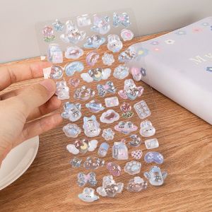 Nhãn Dán 3D Thủy Tinh Cho Trẻ Em Hình Động Vật Hoạt Hình Bùa May Mắn Chống Thấm Nước Cho Điện Thoại Di Động Và Cốc Nước