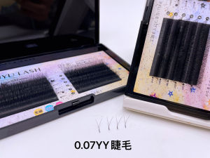 Y-Type Grafting Eyelash Weaving YY Eyelash 0.07 Thick Double Pointed Hair Internet Celebrity Super Soft C Warped Eyelash Shop Special Planting Hair