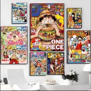Bandai | Anime O-One P-Piece Anime Posters Sticky Whitepaper Prints Posters Artwork Kawaii Room Decor