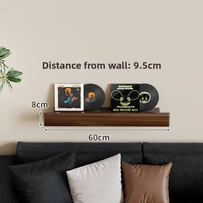evesigar | Retro Wall Mounted Magazine Rack Solid Walnut