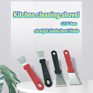 Stainless Steel Shovel Kitchen Oil Cleaning Straight Putty Scraper Putty Knife for Wall Cleaning Building Black Red