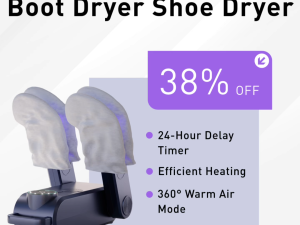 Shoe Dryer with Heat Blower Fast and Efficient Intelligent Timer 24-Hour Delay Timer Perfect for Snowy Days Dry Wet Boots Gloves Socks Fast 50% Off