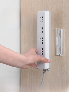 No-Drill Self-Adhesive Wall-Mounted Cable Organizer Holder Traceless Fixing for Extension Cord Board Bedroom Wire Management