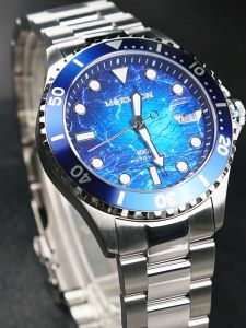 MOEMTON Mens automatic mechanical Watch 100M waterproof floor crack M129.BSSA01