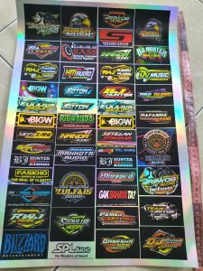 Stiker Sound | Stiker Audio | Stiker Audio Sound System | Stiker Hologram | Stiker Anti Air 1 lembar 302x47cm