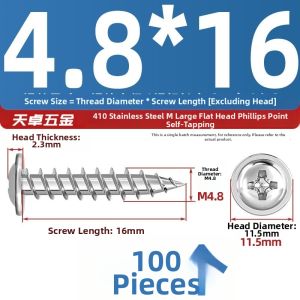 TIANZHUOJINSHU | Self-Drilling Flat Head Stainless Steel Screws