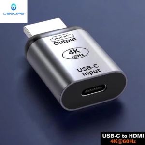 UGOURD Female Type C to HDMI / DisplayPort Adapter 4K 60Hz High Refresh Rate 2K144Hz 1080P240Hz USB-C to HDMI / DP Male Adapter