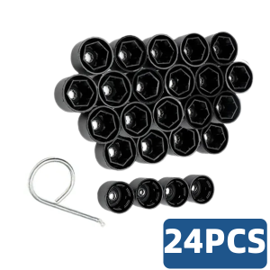 24pcs 17mm Car Wheel Cover Wheel Hub Nut Cover Suitable For VW Golf Mk4 Screw Sleeve Tire Screw External Dust Cover Accessory