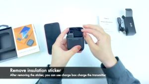 YARUIKE Wireless Dual Lavalier Mic dengan Kotak Pengisi Mikrofon Nirkabel Lavalier Mini dan portabel Cocok untuk streaming langsung perekaman video Lapel Mini Microphone