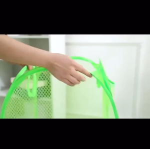 Mesh cloth foldable dirty clothes washing basket household bathroom washing basket miscellaneous