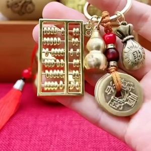 Gantungan Kunci Kuningan Tradisional 12 Shio Keberuntungan Hoki Gantungan Kunci Kecil Mobil / Tas / Hp Gantungan Kunci Pria Wanita