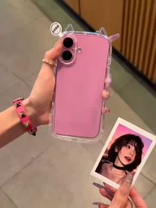 Sunny case เคสใสหูแมว  เคสใสนิ่ม เคสกันกล้อง สำหรับรุ่น iphone11 12 13 14 15 16 16promx 16plus 11pro 13pro 15pro 14pro 16pro 12proMax 14proMax 15proMax 16proMax 14plusไอโฟน13 promax
