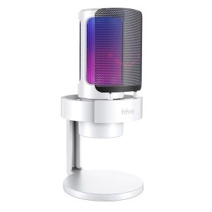 FIFINE | FIFINE Gaming Microphone with RGB Control Mute TouchCondenser Computer Desktop Mic with Pop Filter for Recording/Streaming