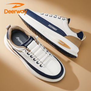 Deerway Mens Casual Shoes Autumn Season Fashionable Student Slip-On Sports Leisure All-Match Board Shoes Thick Bottom Wear-Resistant Trendy Shoes