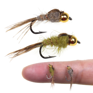 5pcs/8pcs #14 Brass Bead Head Hares Ear Nymph Pheasant Tail Wet Flies Fly Fishing Trout Bass Grayling Perch Fishing Lure Baits