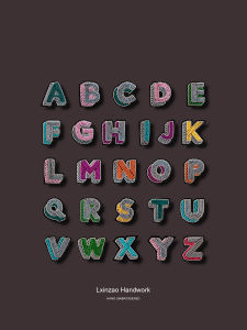 Hand Embroidered Fashion Pin Brooch Design Sensation Small Niche Alphabet Letter Symbol Decorative Pins for Women Fresh out