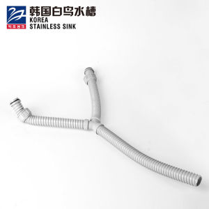 Korean White Bird Sink Y-Tube Kitchen Supplies Water Tank Drainer Imported Accessories Deodorant Flexible Draining Pipe