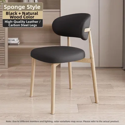 AYIJIE | Nordic Trendy Faux Wood Modern Minimalist Luxury Dining Chair