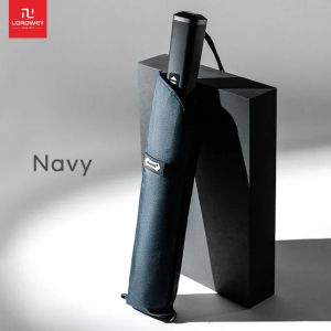 LORDWEY & ร่มกันฝนสำหรับผู้ชายกอล์ฟพับร่มใหญ่สไตล์ธุรกิจร่มอัตโนมัติขนาด135ซม. กันลมแข็งแรง8K