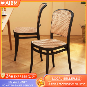 AIBM Rattan Chair Vine Woven Plastic chair with Backrest armchair
