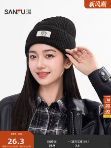 หมวกถักคลาสสิก สไตล์บล็อกสีสันสดใส หมวกทรงกลม หมวกฤดูหนาว หมวกผู้หญิง หมวกแฟชั่น หมวกทรงกลม หมวกผ้าฝ้าย