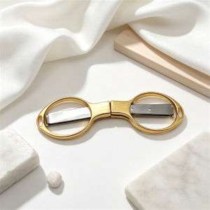 1PC Eyeglass‑Shaped Folding Pocket Scissors Portable Mini Travel Shears for Sewing Thread Trimming DIY Craft Home Office Use