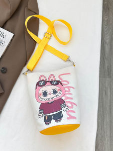 Túi Đeo Chéo Vải Canvas Nhỏ Gọn Dễ Thương Labubu Cho Trẻ Em Túi Du Lịch Ngoài Trời Túi Xách Nhỏ Túi Đựng Nước