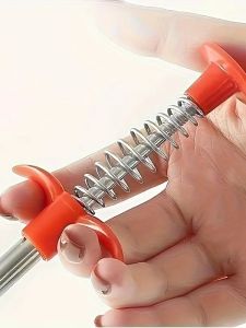 Powerful 4-Claw Metal Plumbing Snake Flexible Drain Cleaner for Sink Toilet & Basin. Easy-Grip Handle.