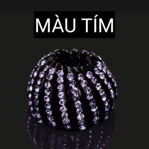 Kẹp Tóc Đính Đá Xinh Xắn Kẹp Tóc Tổ Chim Co Giãn Đính Đá tạo kiểu tóc đẹp nhanh gọn