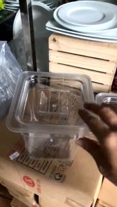 KHAY GN 1/6 NHỰA PC CHỊU NHIỆT AN TOÀN ĐỰNG THỰC PHẨM THẠCH TOPPING