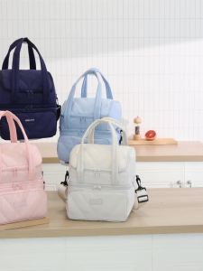 Water-Resistant Double-Layer Insulated Lunch Bag with Shoulder Strap RH2541