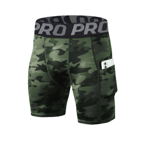 Mens Sports Leggings Fitness Elastic Compression Shorts Tight Athletic Running Shorts Quick Drying Training Workout Underwaer
