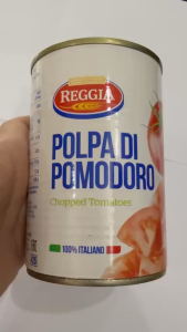 Cà chua xắt nhỏ hiệu reggia hộp hộp 400g nhập khẩu Italia