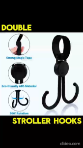[SG STOCK] Baby Multipurpose Stroller Hooks Clips / Straps for Hanging Diaper Bags / Purse / Stroller Organizer