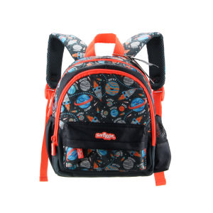 smiggle childrens schoolbag boys Black Planet backpack cool kawaii 11 inch 1-3 years old