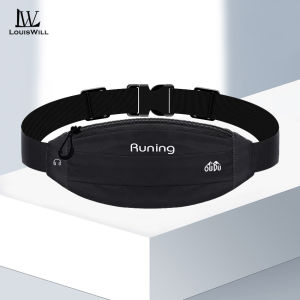 LouisWill Sports Running Belts Waist Bags Outdoor Waterproof Night Full Reflective Bag Zipper Waist Packs Fitness Chest Bags Running Pouch Adjustable Buckle with Headphone Plug for Running Jogging