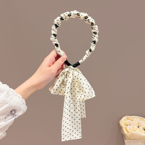 หมวกผ้าลายจุดสีดำและสีขาวแบบสวมหัว ทรงคลาสสิก หมวกผ้าลายจุดสำหรับผู้หญิง หมวกทรงคลาสสิกแบบสวมหัวได้สองด้าน