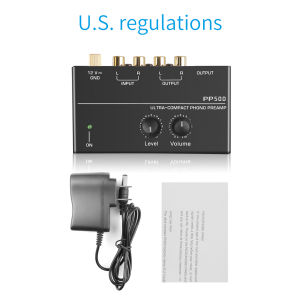 Kebidumei | Mini Amplifier Audio Amplifier Home Amplifier Ultra-compact Phono Preamp Amp Preamplifier for Music with Level Volume Control