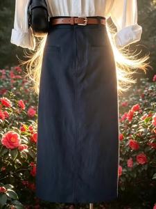 V.C.I | Summer High-Waist Slit Straight Dress